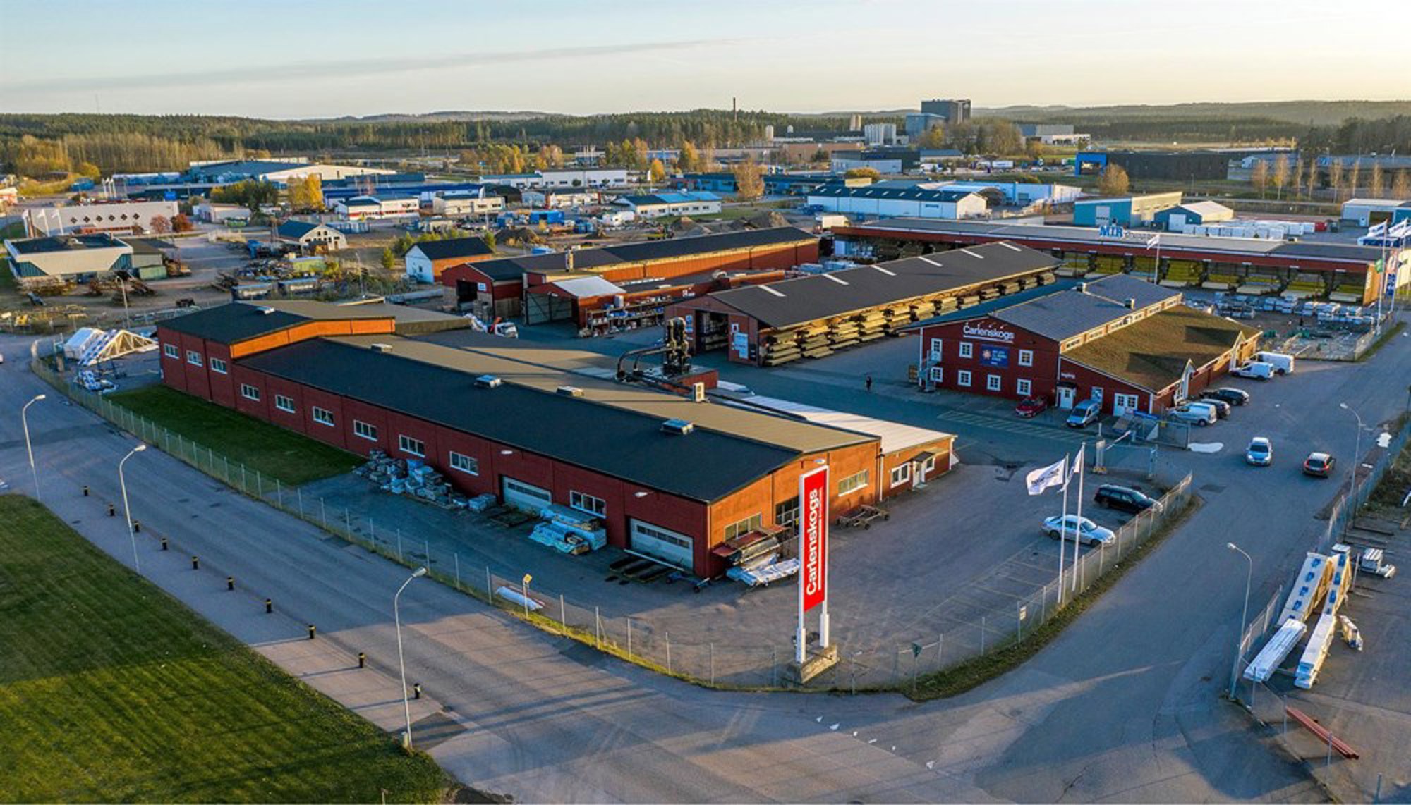 nomenu Flygfoto ovanför på Carlenskogs anläggning 