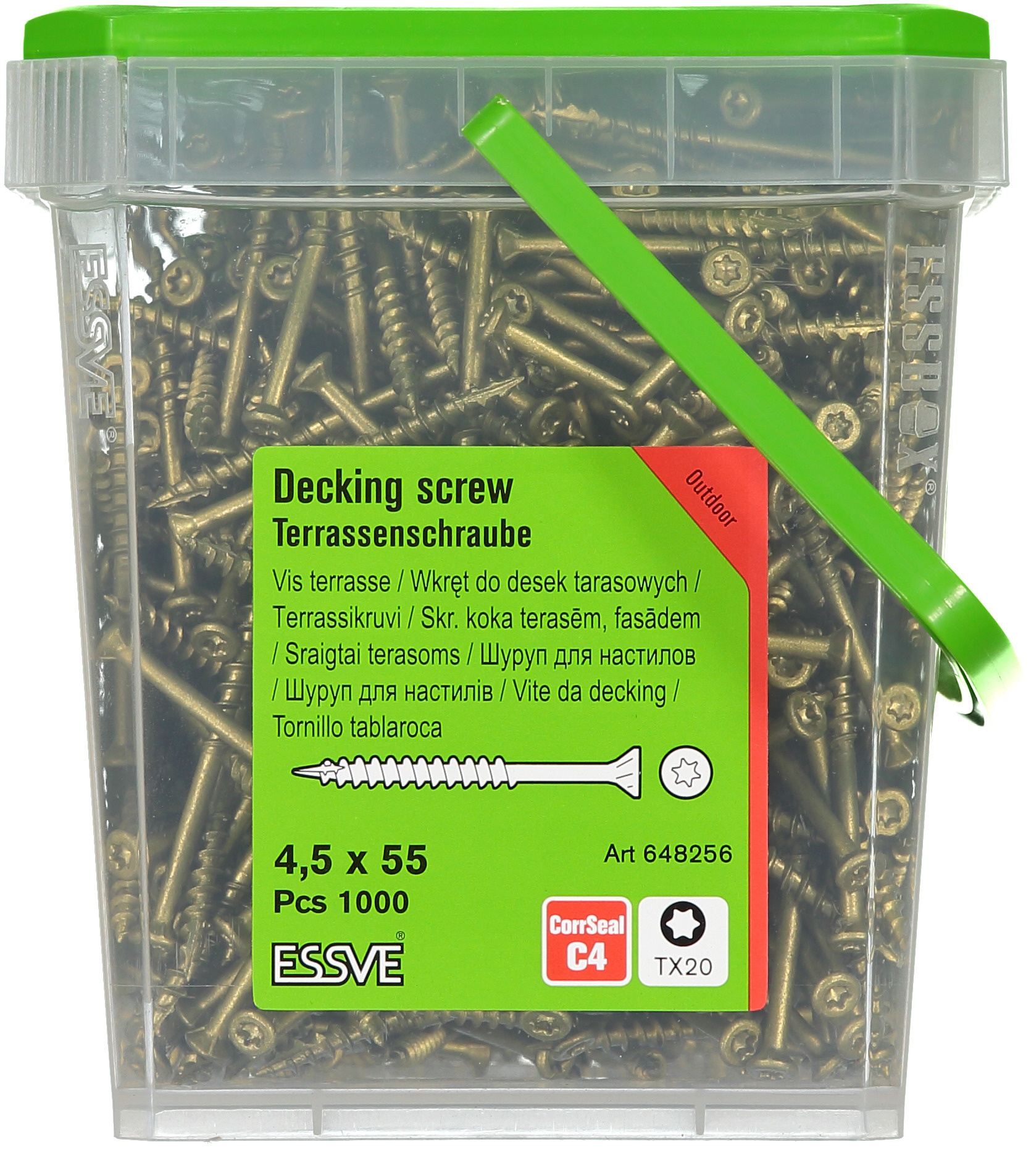 TRALLSKRUV CLASSIC CORRSEAL TX20 4,5 X 55 1000 ST - ESSVE