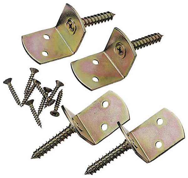 BESLAG SKÄRM GULKROMATERAT STÅL 4 STK/FÖRP - Jabo