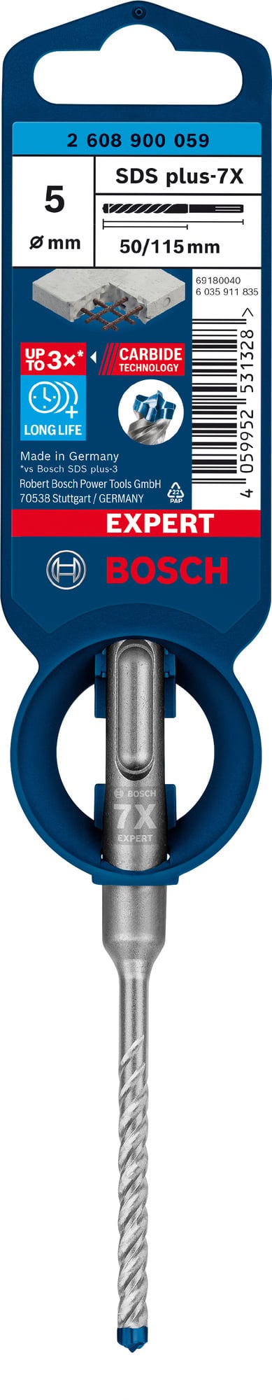 HAMMARBORR SDS-PLUS 7X 5X115MMEXP - Bosch