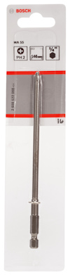 Förpackning med Bosch bits PH2, längd 146 mm, 74 tum.