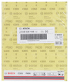 Förpackning med Bosch C355 P600 slipark, 50 stycken.