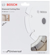 Förpackning för Bosch diamantklinga, 180 mm x 22,23 mm, eco Universal, med bild av skärverktyget.