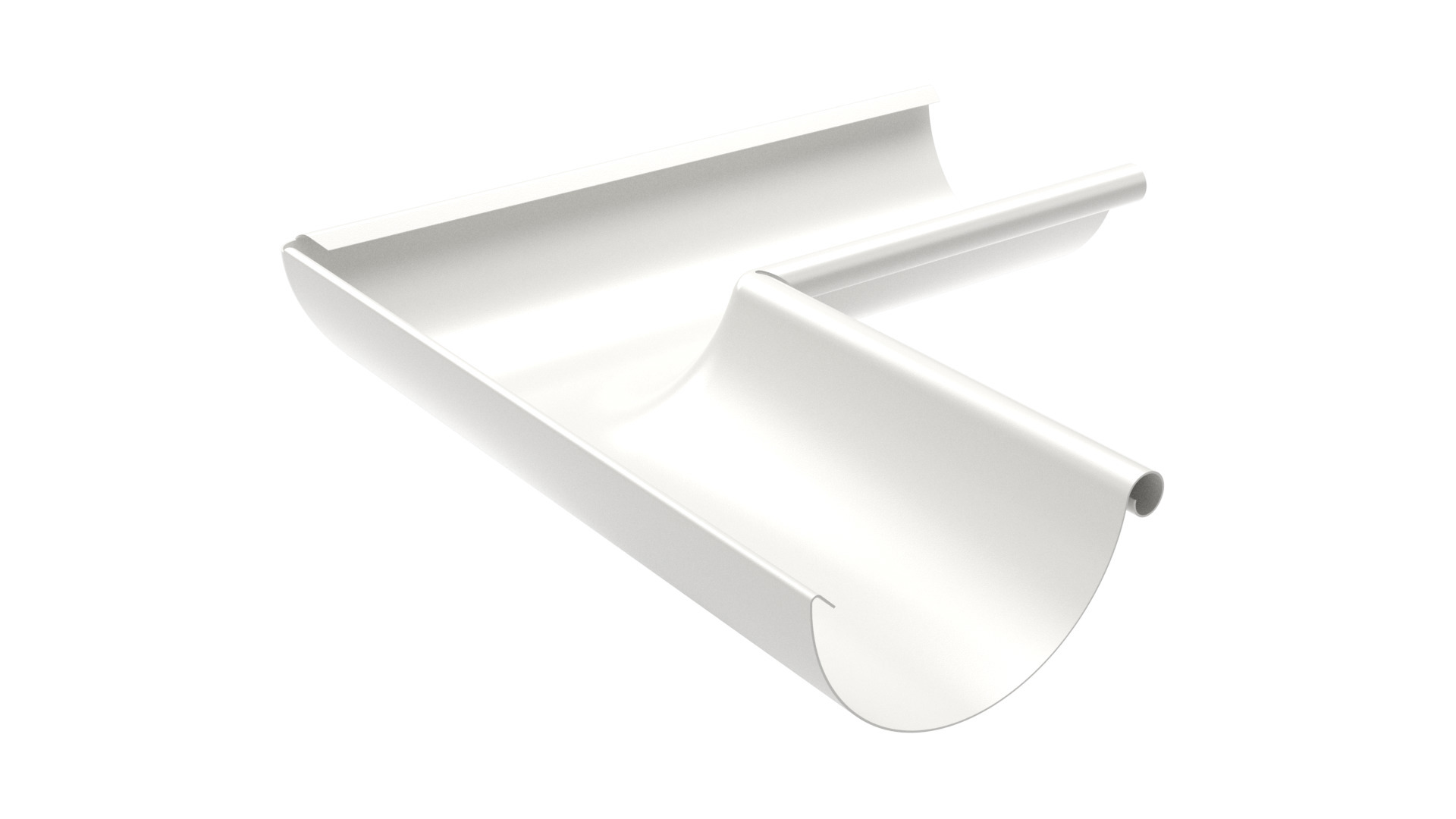 RÄNNVINKEL 125 INNER    PL80 KLAR VIT - Plannja