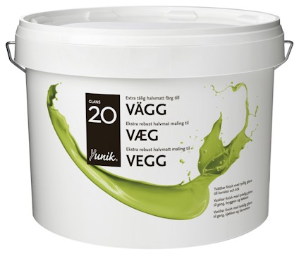 VÄGGFÄRG 20 500 VIT YUNIK 10 L