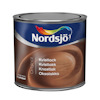 Kvistlack-burk från Nordsjö med en träig grafisk design och text på flera språk.
