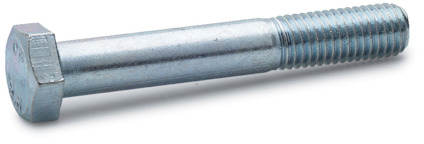 Metallbult med sexkantigt huvud och delvis gängad axel.