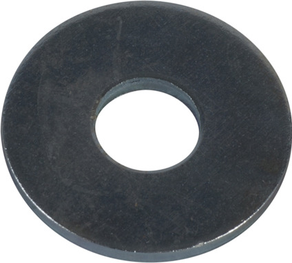 Rund silverfärgad bricka med ett centralt hål, mot en grå bakgrund.