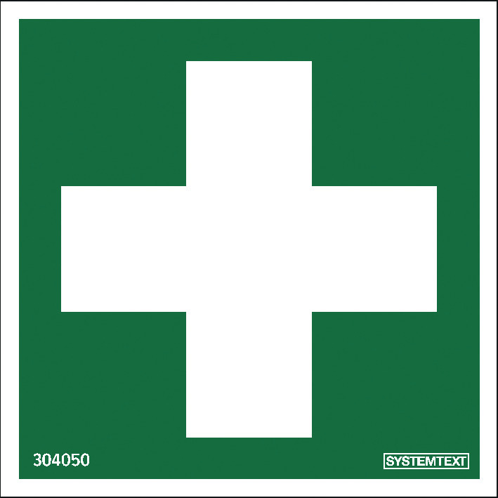 SKYLT FÖRSTA HJÄLPEN 80X8 0 DEKAL - Thomee