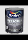 Färgpyts med etiketten "Nordsjö Perform+ Diamond Floor" i grå nyans.