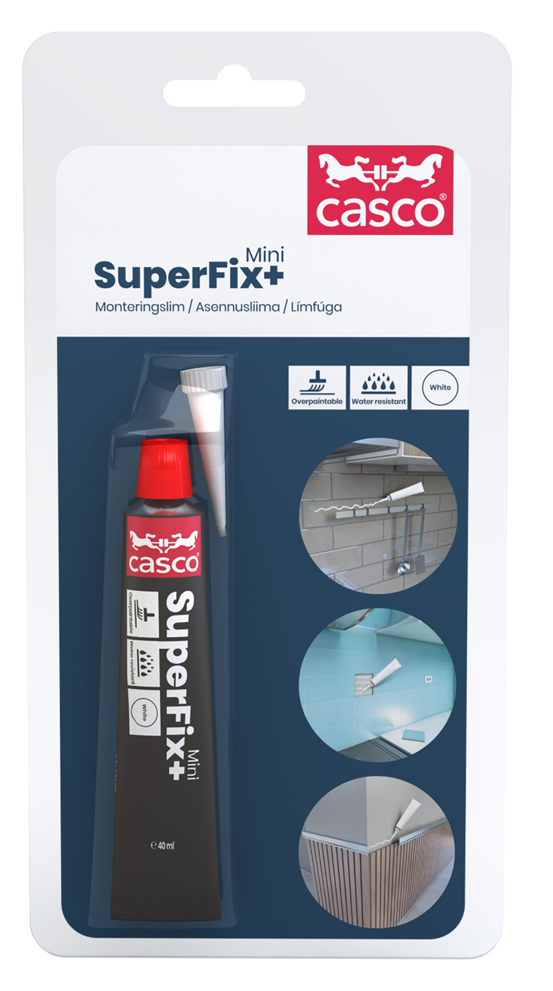 MONTERINGSLIM SUPERFIX+ CASCO MINI VIT 40ML - Casco