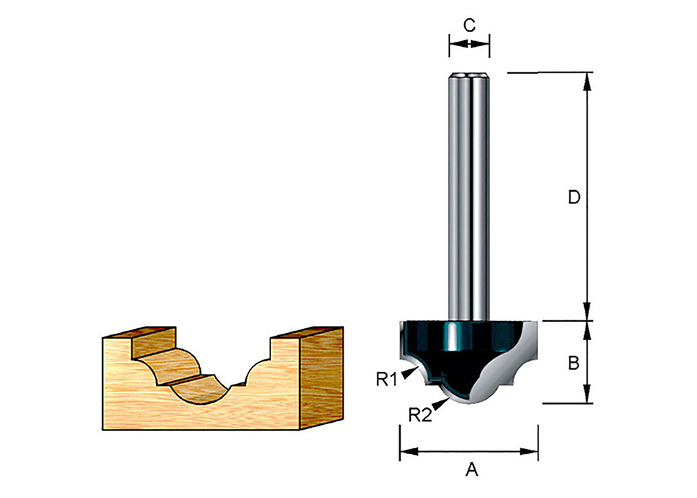FRÄSSTÅL D-68600 MAKITA KVARTSSTAVFRÄS 8MM 25,4MM - Makita