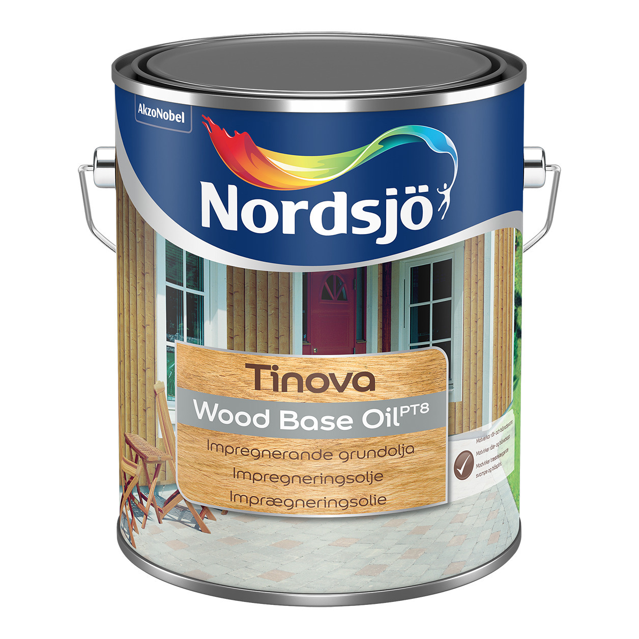 GRUNDOLJA TINOVA WOOD BASE PT8 NORDSJÖ UTOMHUS 2,5L - Nordsjö
