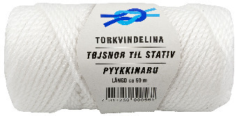 TVÄTTLINA GREPPET POLY VIT 4MMX20M - POLY-PRODUKTER