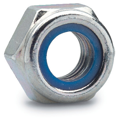 LÅSMUTTER NYLOC-M ELFÖRZINKAD - FAST