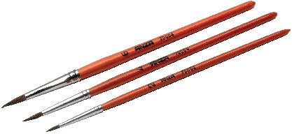 PENSELSET AKVARELL 3-DELAR - Anza