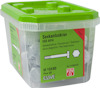 Plastburk innehållande sexkantsskruvar M10x80, 25 st, märkt ESSVE FZV C3, grön lock.
