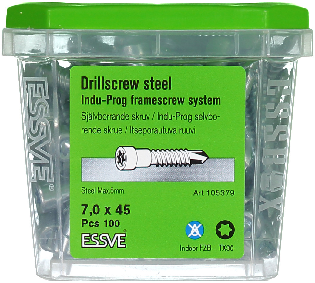 BORRSKRUV INDU-PROG TX30 FZB 7X45 100ST - ESSVE