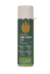 Grön och vit sprayburk märkt "ESSVE Firestop Fire Foam 2-K".