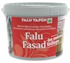 Hink med etikett: "Falu Vapen" och text om Falu Fasad, i röd och vit design.
