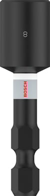 Svart skruvbits med vit märkning och röd text "BOSCH", siffermarkering "8".