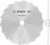 Cirkelsågklinga med text: "Bosch PRO Wood", diameter 160 mm, 16 tänder.